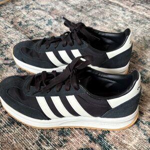 Adidas Women’s Black and White Striped Sneakers
